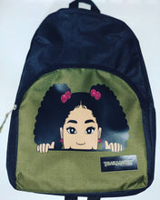 Load image into Gallery viewer, Girls Green Peekaboo Backpack