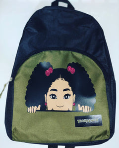 Girls Green Peekaboo Backpack