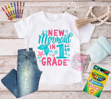 Load image into Gallery viewer, New Mermaid Back to school T-shirt