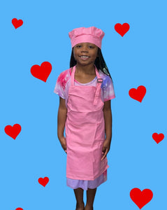 Personalized Gift |Child Apron & Hat Set with 2 Pockets for Boys or Girls | Kitchen Cooking |Baking gift