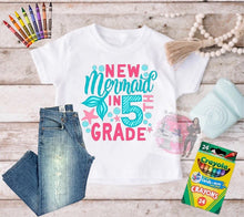 Load image into Gallery viewer, New Mermaid Back to school T-shirt