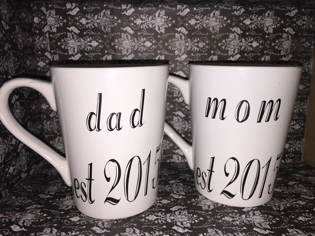 Mom & Dad EST. Mugs