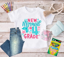 Load image into Gallery viewer, New Mermaid Back to school T-shirt