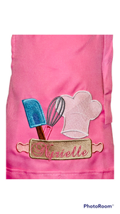 Personalized Gift |Child Apron & Hat Set with 2 Pockets for Boys or Girls | Kitchen Cooking |Baking gift