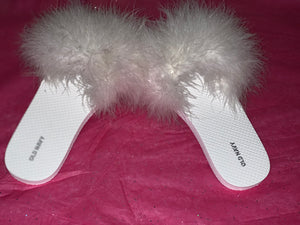 White Fluffy Slides