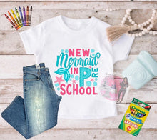 Load image into Gallery viewer, New Mermaid Back to school T-shirt