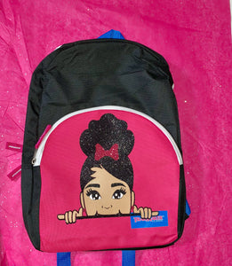 Girls Pink Peekaboo Backpack