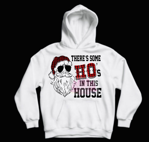 WAP Santa Sweatshirt, WAP. Hooded Sweatshirt,Funny Christmas Sweatshirt, There’s some Ho’s in this house Hooded Sweatshirt