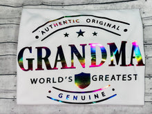 Load image into Gallery viewer, Rainbow Foil Grandma T-shirt