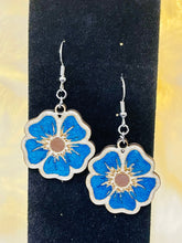 Load image into Gallery viewer, Laser cut Blue Hand painted Flower