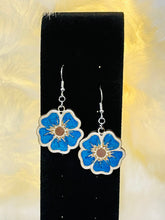 Load image into Gallery viewer, Laser cut Blue Hand painted Flower