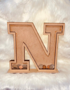 Personalized Girls or Boys Initial Piggy Bank