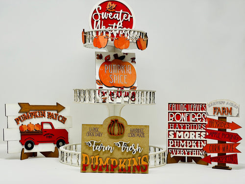 Christmas Tiered Tray Decor Set