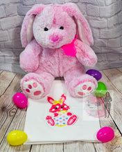 Load image into Gallery viewer, Cute personalized Easter Bunny with egg embroidered shirt