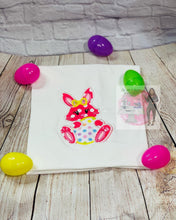 Load image into Gallery viewer, Cute personalized Easter Bunny with egg embroidered shirt