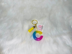 Letter Initial Resin Keychain, resin letter keyring, custom letter keyring, Letter Name Keychain, personalised keychain, Bridesmaid Gift