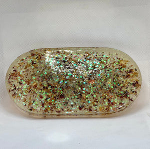 Resin Vanity Tray - Resin Tray, Oval Tray, Jewelry Tray, Jewelry Dish, Trinket Tray