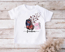 Load image into Gallery viewer, Freedom Butterfly America Shirt, 4th Of July Butterfly Shirt, Butterfly with American Flag Shirt, Freedom Shirt, Patriotic Butterfly Shirt