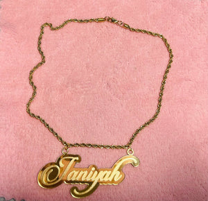 Nameplate Necklace