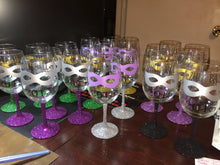 Load image into Gallery viewer, Custom  Designed Vinyl Wine Glasses