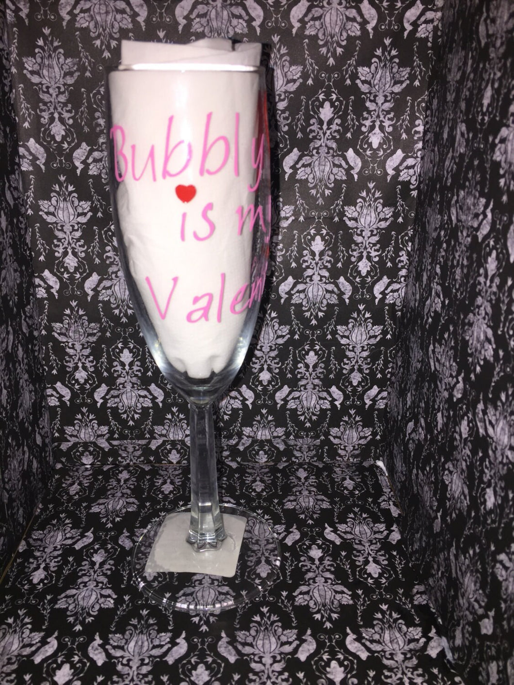 Personalized Valentine's Day Champagne Flute