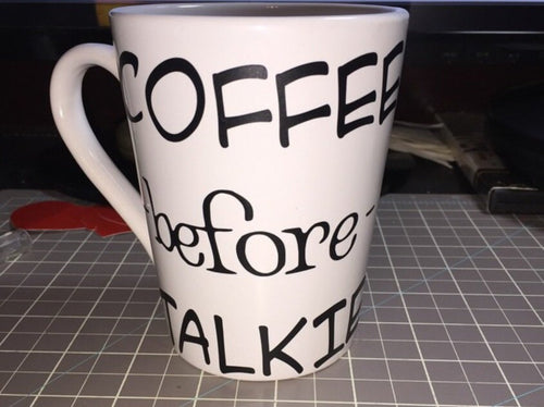 14oz Coffee Before Talkie Mug