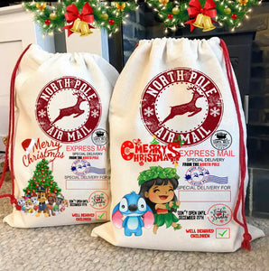 Christmas Santa Sack Personalized Bag Presents Kid Family Children Christmas Present Bag Toys Gifts Jumbo Size Bag Oversized Santa Bag Sack