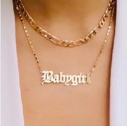 Baby Girl Nameplate Necklace