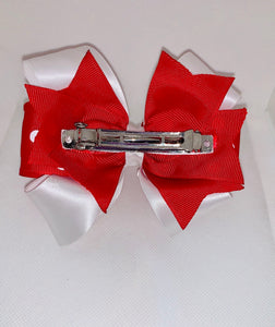 Red & White Polka Dot hair bow