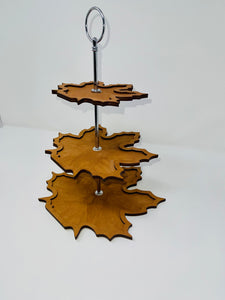 Maple Leaf Tiered Tray