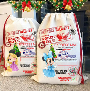 Christmas Santa Sack Personalized Bag Presents Kid Family Children Christmas Present Bag Toys Gifts Jumbo Size Bag Oversized Santa Bag Sack