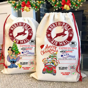 Christmas Santa Sack Personalized Bag Presents Kid Family Children Christmas Present Bag Toys Gifts Jumbo Size Bag Oversized Santa Bag Sack