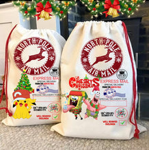 Load image into Gallery viewer, Christmas Santa Sack Personalized Bag Presents Kid Family Children Christmas Present Bag Toys Gifts Jumbo Size Bag Oversized Santa Bag Sack