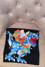 Load image into Gallery viewer, Dtf Kids T-shirt / Santa riding a T-Rex