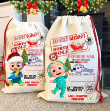 Load image into Gallery viewer, Christmas Santa Sack Personalized Bag Presents Kid Family Children Christmas Present Bag Toys Gifts Jumbo Size Bag Oversized Santa Bag Sack