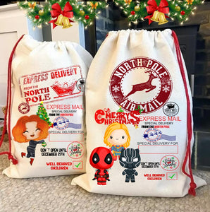 Christmas Santa Sack Personalized Bag Presents Kid Family Children Christmas Present Bag Toys Gifts Jumbo Size Bag Oversized Santa Bag Sack