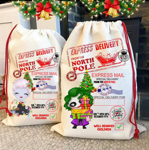 Christmas Santa Sack Personalized Bag Presents Kid Family Children Christmas Present Bag Toys Gifts Jumbo Size Bag Oversized Santa Bag Sack