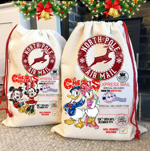 Christmas Santa Sack Personalized Bag Presents Kid Family Children Christmas Present Bag Toys Gifts Jumbo Size Bag Oversized Santa Bag Sack