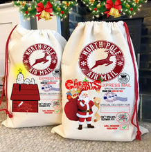 Load image into Gallery viewer, Christmas Santa Sack Personalized Bag Presents Kid Family Children Christmas Present Bag Toys Gifts Jumbo Size Bag Oversized Santa Bag Sack